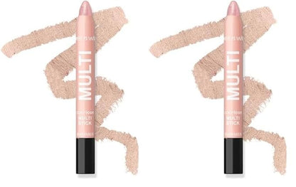 wet n wild Color Icon Cream Eyeshadow Multi-Stick, Moisturizing, Nourishing Velvety Cream-to-Powder Buildable & Blendable Formula, Cruelty-Free & Vegan - Peachy Crush (Pack of 2)