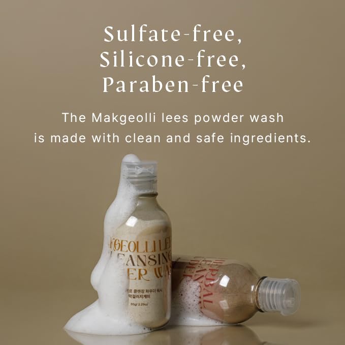Makgeolli Lees Cleansing Powder Wash | Enzyme Face Rice Mask | Exfoliating & Glow & Moisture | 2-in-1 Function | Korean Skin Care | 65g(2.29oz)