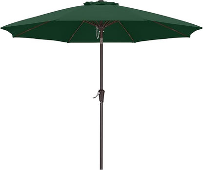 ABCCANOPY 9FT Outdoor Patio Umbrella, 8 Ribs Table Umbrella w/Crank for Easy Set Up, Suitable for Garden, Lawn, Deck & Backyard (Forest Green)