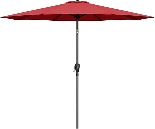 Simple Deluxe 9' Patio Umbrella Outdoor Table Market Yard Umbrella with Push Button Tilt/Crank