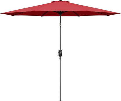 Simple Deluxe 9' Patio Umbrella Outdoor Table Market Yard Umbrella with Push Button Tilt/Crank