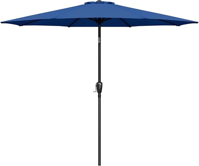 Simple Deluxe 9' Patio Umbrella Outdoor Table Market Yard Umbrella with Push Button Tilt/Crank