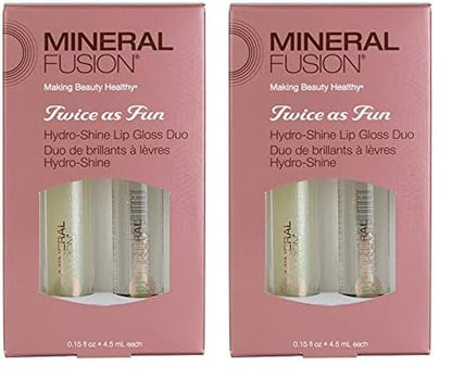 Mineral Fusion Twice As Fun, Hydro-Shine Lip Gloss Duo (Pack of 2)