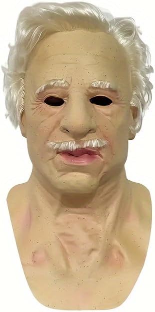 Halloween Realistic Old Man Mask Adlut -Latex Human Old Person Men Full Head Mask Costume
