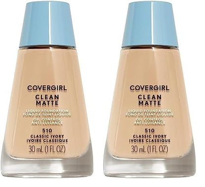 COVERGIRL Clean Matte Liquid Foundation Classic Ivory, , of 2) 1 oz