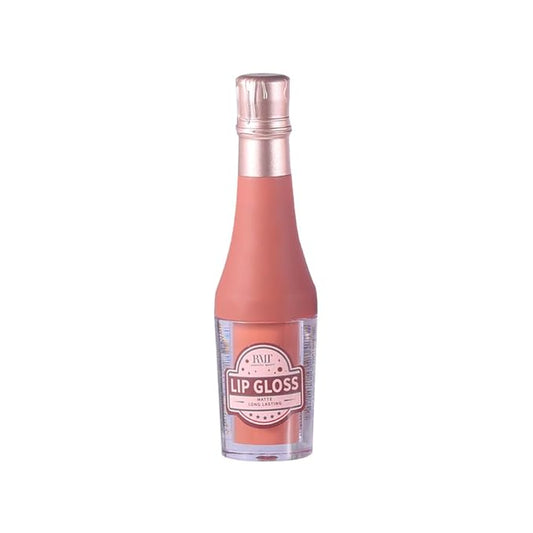 Nude Tined Long Lasting Matte Lipgloss in Bottle Shape Container (01)