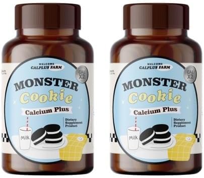 (Pack of 2) WHERY Well Monster Cookie Calclum Plus 20 Tablets nakarad Store