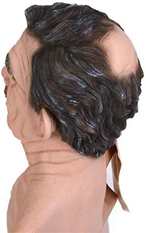Realistic Old Man Mask Halloween Mask Scary Latex Old Man Grandpa Mask Halloween Wrinkle Face Mask
