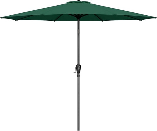 Simple Deluxe 9' Patio Umbrella Outdoor Table Market Yard Umbrella with Push Button Tilt/Crank