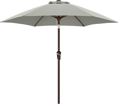ABCCANOPY 7.5FT OutdoorPatio Umbrella, UV Protection Table Umbrella w/Crank for Easy Set Up, Suitable for Garden, Lawn, Deck & Backyard (Gray)