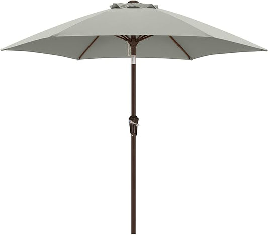 ABCCANOPY 7.5FT OutdoorPatio Umbrella, UV Protection Table Umbrella w/Crank for Easy Set Up, Suitable for Garden, Lawn, Deck & Backyard (Gray)