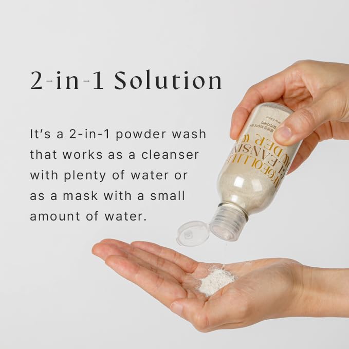Makgeolli Lees Cleansing Powder Wash | Enzyme Face Rice Mask | Exfoliating & Glow & Moisture | 2-in-1 Function | Korean Skin Care | 65g(2.29oz)