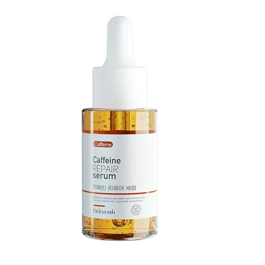 DEleventh Korea Caffeine Face Serum 37ml / Anti-Aging & Anti-Oxidation, Repair and Rejuvenate for Youthful Beauty, Improve Skin Luster, Lock Moisture, Fade Fine Lines, Relieve and Revitalize Your Skin