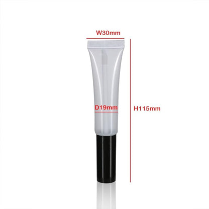 COSIDEA 50 pack Empty Purple 15ml Squeeze lip gloss tubes with wand 0.5oz soft lipgloss container chapstick containers empty tube