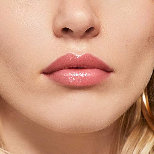 Rimmel Stay Glossy Lip Gloss - Non-Sticky and Lightweight Formula for Lip Color and Shine - 133 Bare Minimum, .18oz