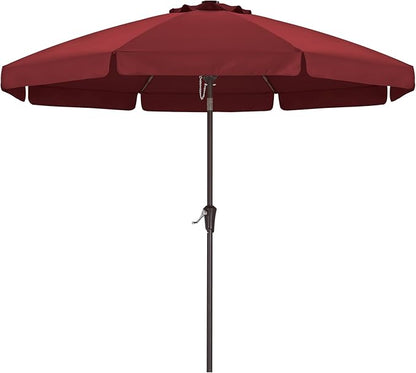 ABCCANOPY Patio Umbrella 11ft, Outdoor Table Umbrella with Push Button Tilt and Crank, 8 Ribs Umbrella for Patio Pool Garden Deck (Burgundy)