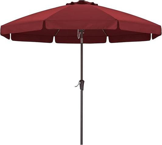 ABCCANOPY Patio Umbrella 11ft, Outdoor Table Umbrella with Push Button Tilt and Crank, 8 Ribs Umbrella for Patio Pool Garden Deck (Burgundy)