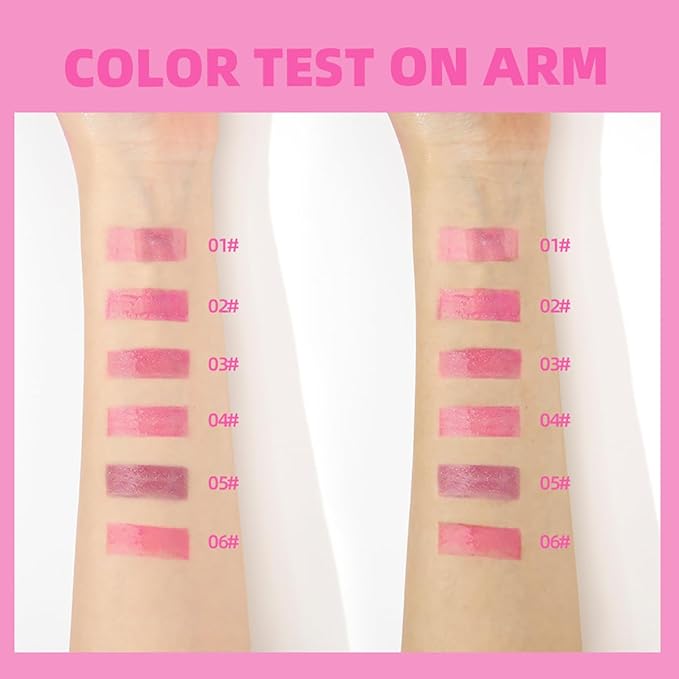 Magic Color Changing Lip Oil Ph, Glitter Lip Gloss, Upgraded Big Brush Head Moisturizing Lip Oil Long Lasting Nourishing Lip Glow Oil Non-Sticky Primer Lip Tint (# 01, 0.3 Oz)