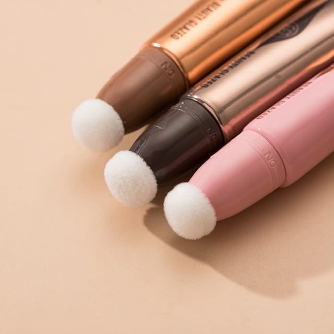 Liquid Contour+Highlighter Blush Stick+Liquid Blush Stick, Smooth Creamy (Contour+Blush#01+Highlighter #01)