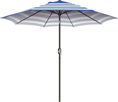 7.5Ft/9Ft Patio Umbrella, UV Protect Pool Umbrella with Heavy Duty Pole,Outdoor Umbrella with Push Botton Tilt & Crank
