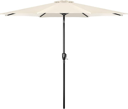 Simple Deluxe 9' Patio Umbrella Outdoor Table Market Yard Umbrella with Push Button Tilt/Crank