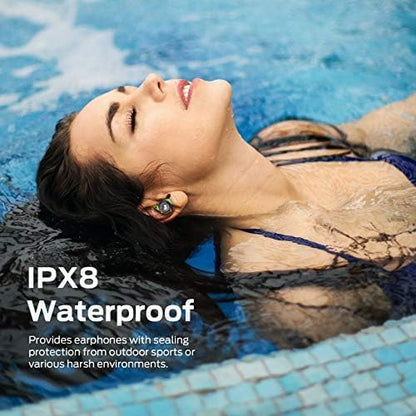 Monster Champion Wireless Earbuds, IPX8 Waterproof Sports Headphones with aptX Deep Bass, CVC 8.0 Call Noise Cancellation, Bluetooth 5.0, Type C Fast Charge, 100Hrs Charging Case