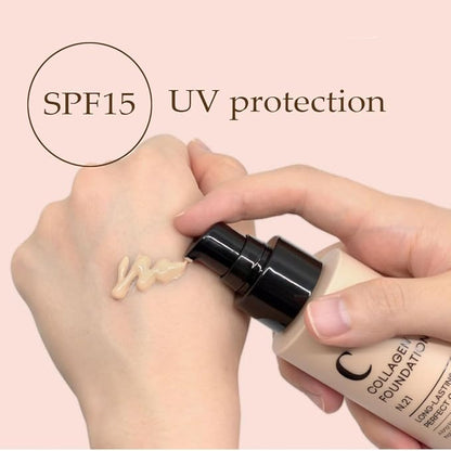 PS.PRETTYSKIN Collagen foundation for women, Long-Lasting Perfect Cove 100ml