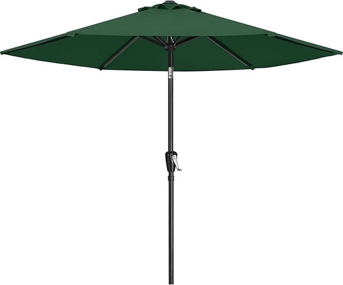 ABCCANOPY 7.5FT OutdoorPatio Umbrella, UV Protection Table Umbrella w/Crank for Easy Set Up, Suitable for Garden, Lawn, Deck & Backyard (Green)