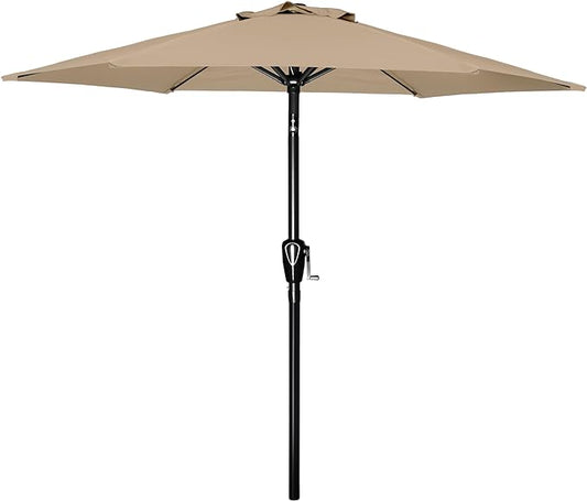 Simple Deluxe 9' Patio Umbrella Outdoor Table Market Yard Umbrella with Push Button Tilt/Crank