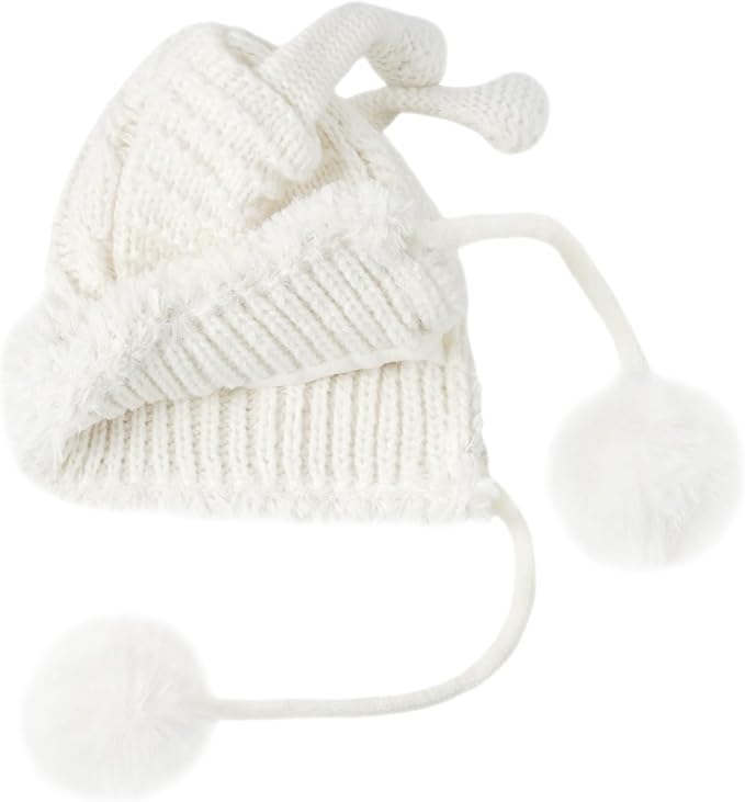 DOCILA Winter Beanie Hat for Women Warm Fleece Lined Pom Knit Earflap Hats Cute Outdoor Snow Ski Skull Cap