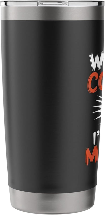 Without Cookies I'm Just A Monster Funny Cookie Stainless Steel Insulated Tumbler