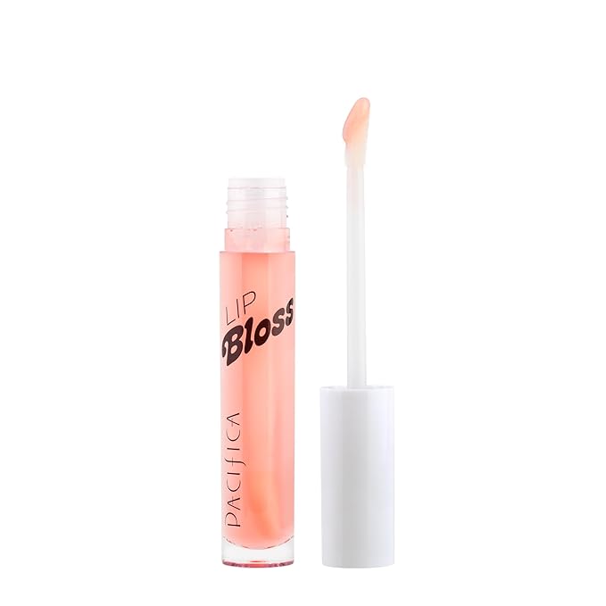 Pacifica Plumping Lip Gloss – Jasmine Kiss Flavored Lavender-Pink Tint Hydrating Lip Oil Balm, No-Tingle Volumizing Gloss with Shea Butter & Jojoba, High Shine Color, Vegan & Cruelty-Free 0.14oz