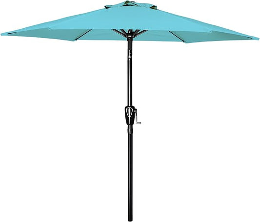 Simple Deluxe 9' Patio Umbrella Outdoor Table Market Yard Umbrella with Push Button Tilt/Crank