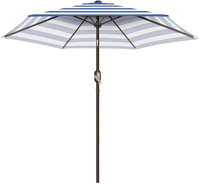 7.5Ft/9Ft Patio Umbrella, UV Protect Pool Umbrella with Heavy Duty Pole,Outdoor Umbrella with Push Botton Tilt & Crank
