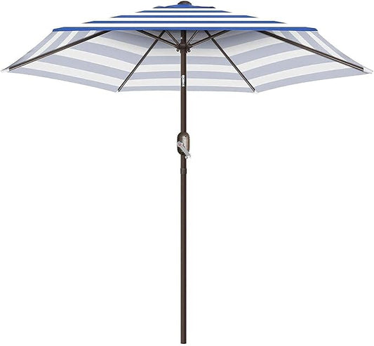 7.5Ft/9Ft Patio Umbrella, UV Protect Pool Umbrella with Heavy Duty Pole,Outdoor Umbrella with Push Botton Tilt & Crank