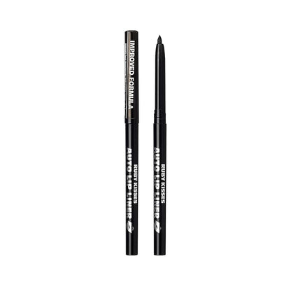 Ruby Kisses Auto Lip Liner Pencil (Black 3 Pack), Long Lasting & Non-Fading, Smooth Application, Non-Feathering with Rich Pigmented Color, No Sharpener Needed, Ideal for Full Lips Look