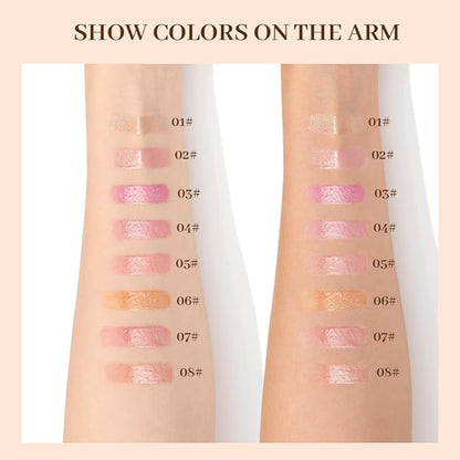4 Colors Fat Lip Oil Drip,Lip Oil Lip Glaze Hydrating Lip Glow Oil Big Brush Head Moisturizing Lip Gloss,Shiny Transparent Lip Gloss Plumping,Clear Tint Shiny and Vegan,Moisturizing Non-Sticky (SET B)