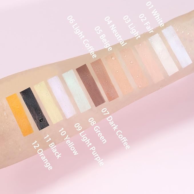 Kaely Color Correcting Concealer,Cream Pot Concealer Full Coverage,under Makeup,10 Yellow
