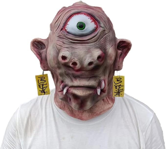 Creepy Cyclops Mask Scary Giant Beasts Monster Masks Latex Cosplay Props Halloween