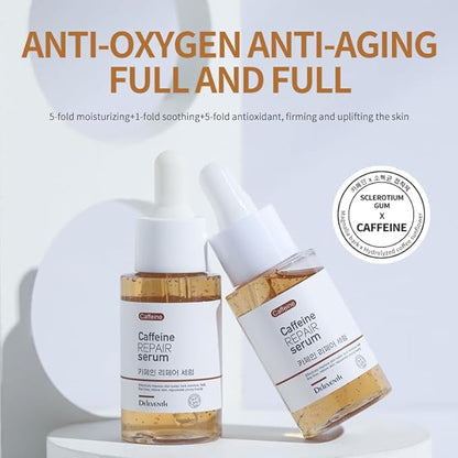 DEleventh Korea Caffeine Face Serum 37ml / Anti-Aging & Anti-Oxidation, Repair and Rejuvenate for Youthful Beauty, Improve Skin Luster, Lock Moisture, Fade Fine Lines, Relieve and Revitalize Your Skin