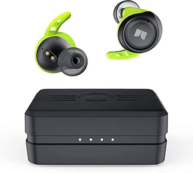 Monster Champion Wireless Earbuds, IPX8 Waterproof Sports Headphones with aptX Deep Bass, CVC 8.0 Call Noise Cancellation, Bluetooth 5.0, Type C Fast Charge, 100Hrs Charging Case