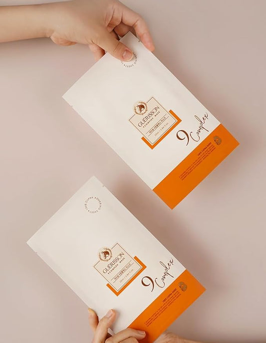 GUERISSON 9 Complex Moisturizing Mask Sheet 25ml, 0.84 fl.oz x 10sheets, Korean Skin Care