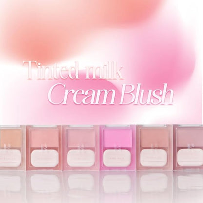 HOLIKA HOLIKA Colored Milk Cream Blush 05 PRETTY Clean, Buildable