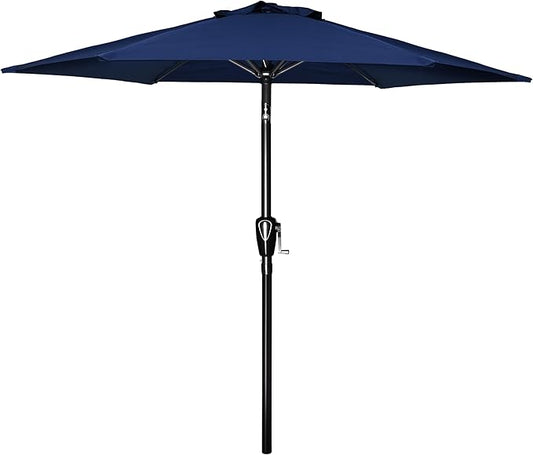Simple Deluxe 9' Patio Umbrella Outdoor Table Market Yard Umbrella with Push Button Tilt/Crank