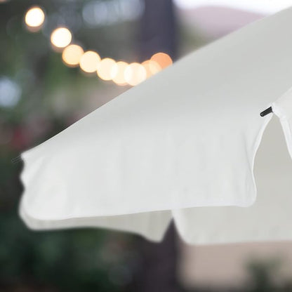 AMMSUN Patio Umbrella, 6.5 ft Outdoor Table Umbrella with Tilt Steel Pole, UPF50+ Protection, Great for Outdoor Garden Backyard, Elegant White
