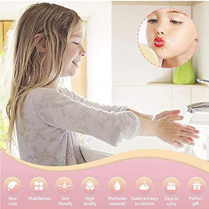 Expressions girl 12pc Roll On Lip Gloss Set with Carrying Case, Glossy Lip Make-up for Kids and Teens - Fruity Flavors, Non Toxic, Kid Friendly, Party Gift, Best Friends