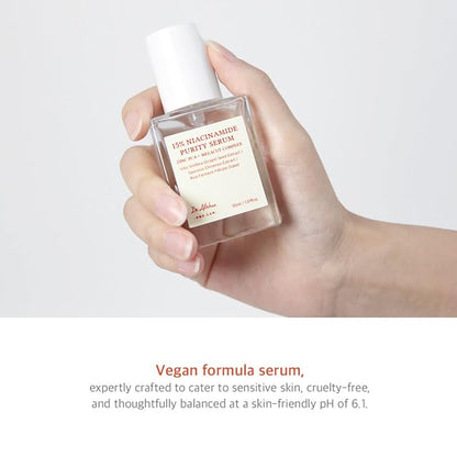 Dr.Althea 15% Niacinamide Purity Serum - 15% Niacinamide included, Overall skintone and texture improvement, Pore care, Serum control with Zinc. Vegan formula, Korean skincare