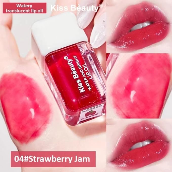 4-Piece Lip Oil & Gloss Kit - Hydrating, Plumping Lip Care with Pearl & Shimmer