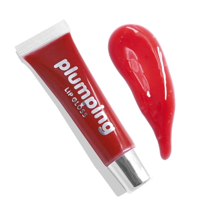 MAEPEOR Plumping Lipgloss 9 Colors Moisturizing Lip Plumper Shiny Jelly Lip Gloss Natural Liquid Lipstick for Women and Girls (High Shine, 07#Warm Rose)