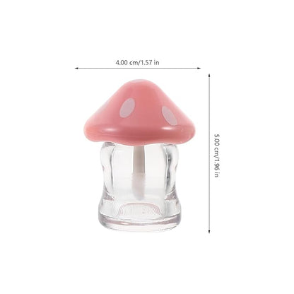 NOLITOY 10 Pieces Clear Lip Gloss Tubes 1.97 Inch Mushroom Shape Plastic Lip Gloss Containers Mini Empty Tube for DIY Cosmetics Women Girls(Mix Color)